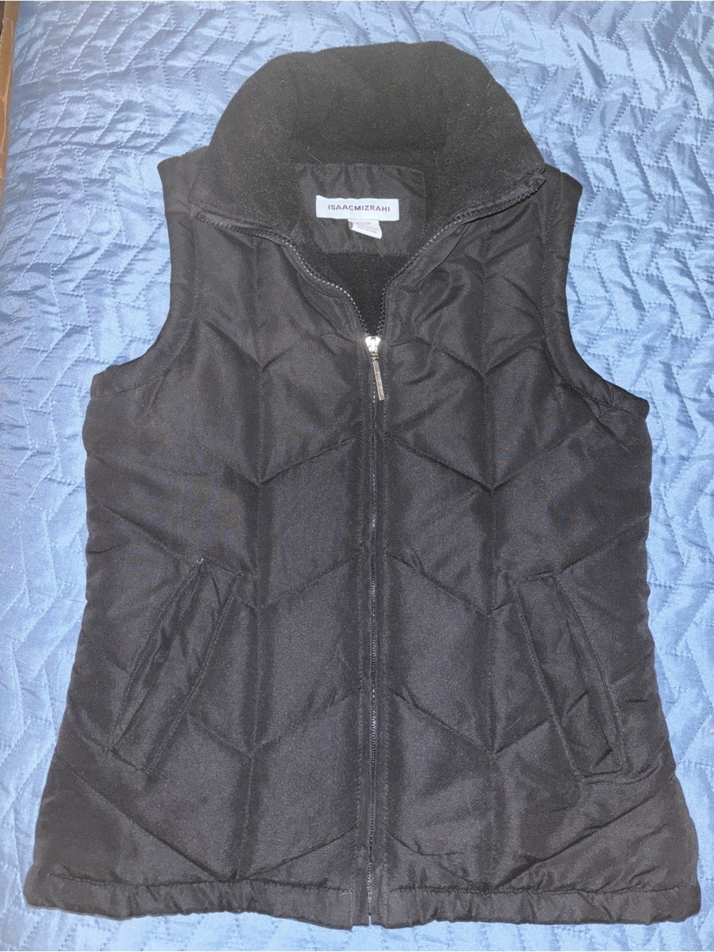 4/$20 Black Quilted Fleece-Lined Vest
